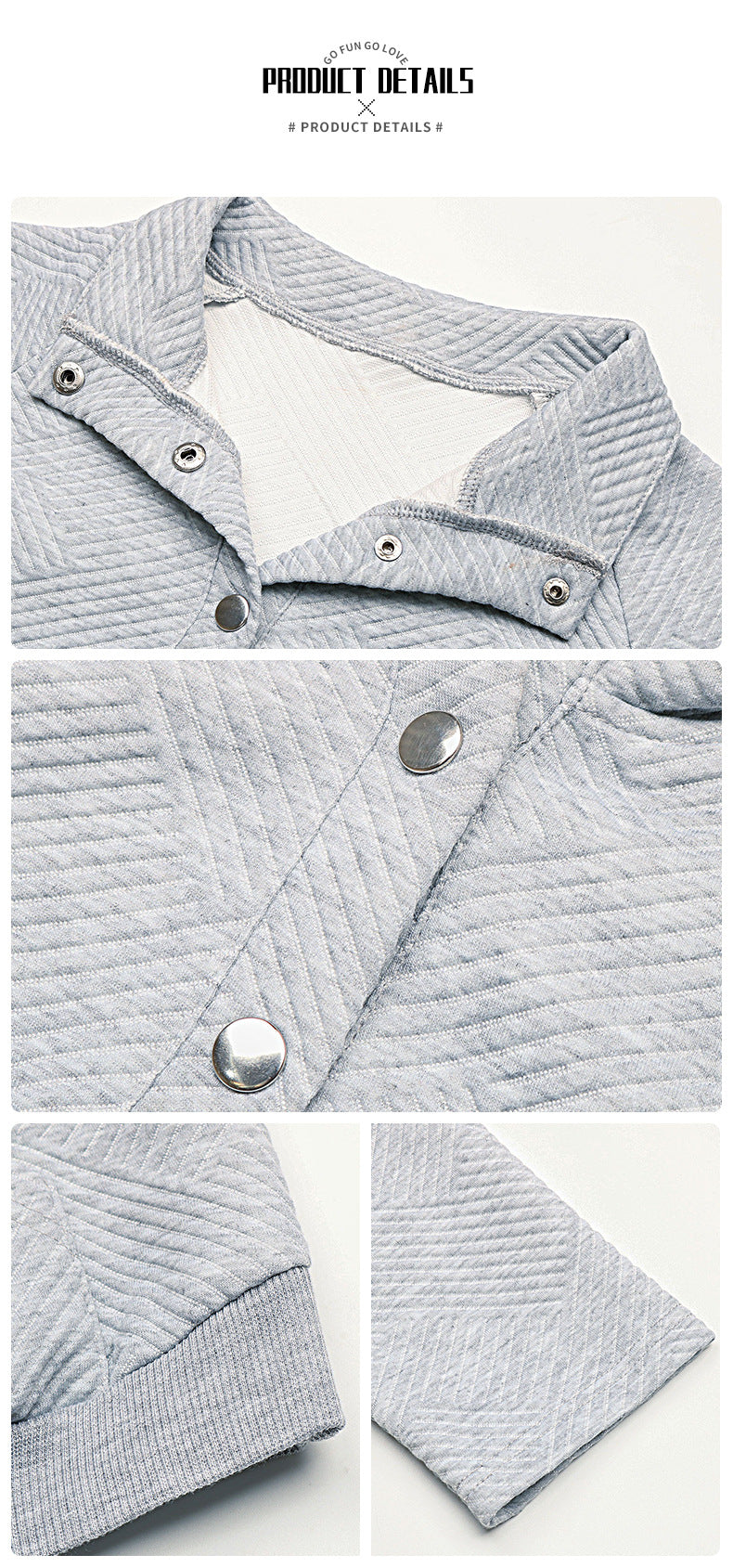 Independent Station Wholesale Hot Selling Multi-color Casual Simple Versatile Long Sleeve Textured Solid Color Cross-border Sweatshirt