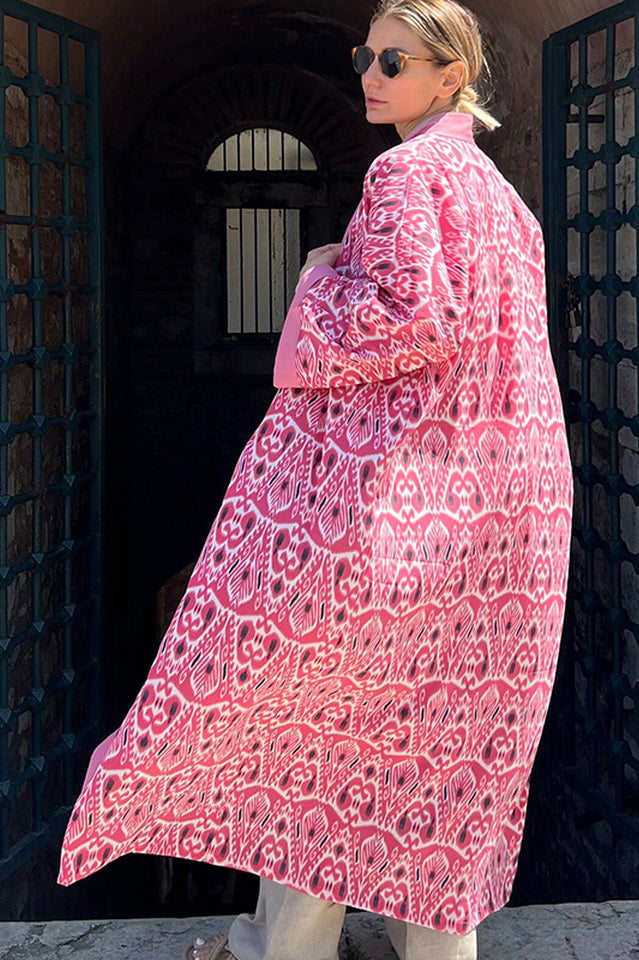 Brigitte One Of A Kind Ikat Maxi Kimono - Seldom Seen Styles