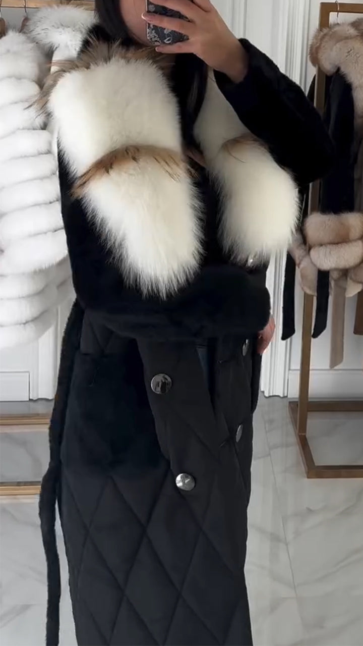 Women Fur Collar Patchwork Casual Coat - Seldom Seen Styles