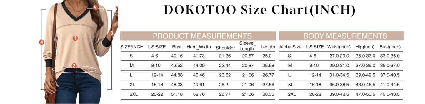 Women Blouses Dressy Casual Long Sleeve Shirts V Neck Color Block Tops Fall Outfits 2025 - Seldom Seen Styles