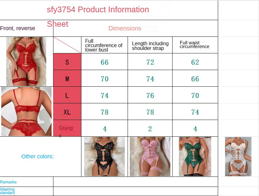 Women's Floral Lace Mesh Lingerie Set Teddy Babydoll Bodysuit with Garter Belts,Valentine's Day Gift,Minimalist Basic Nightgown Sleepwear - Seldom Seen Styles