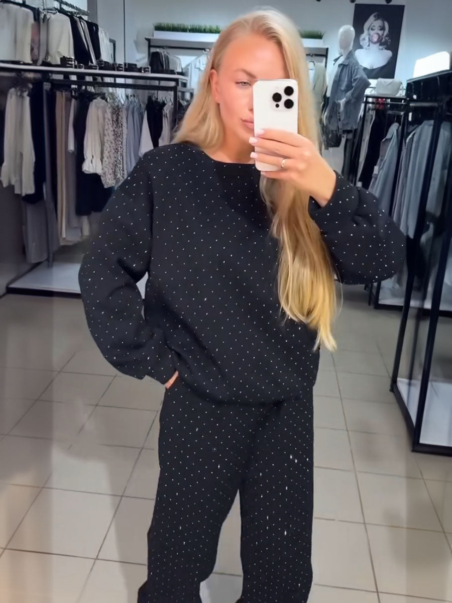 Sparkle Tracksuit Streetwear Lounge Set - Seldom Seen Styles