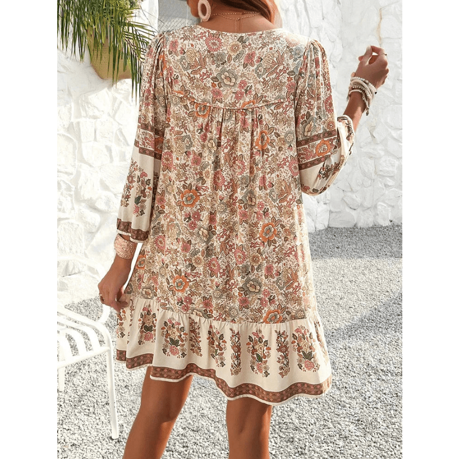 Boho Floral Mini Dress - Seldom Seen Styles