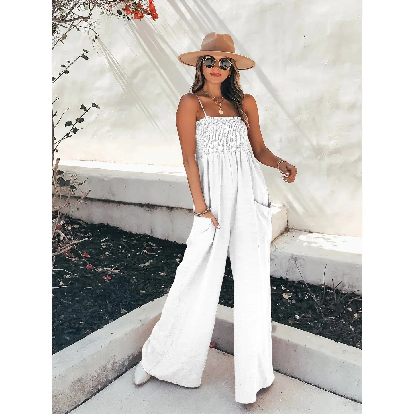 Casual Spaghetti Strap Jumpsuit Rompers - Seldom Seen Styles