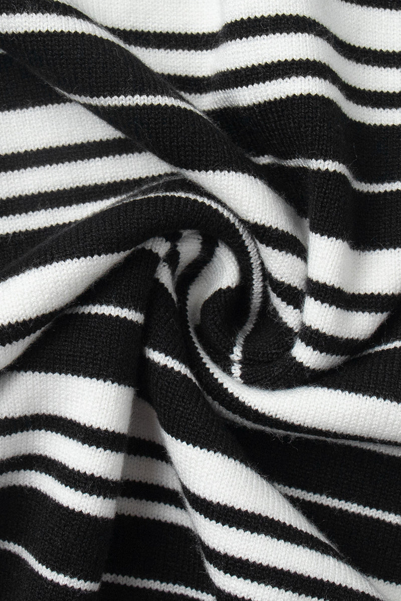 Colorblock Striped Polo Women Fall V Neck Color Block Long Sleeve Shirt Casual Loose Striped Pullover Sweaters - Seldom Seen Styles