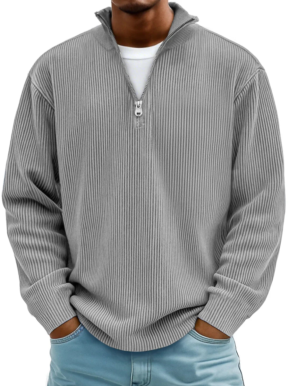 Calix | Stylish Cuff Zip-Up Sweater