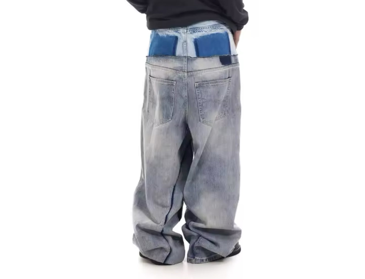 Double Waisted Baggy Jeans