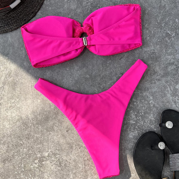 Leticia Bandeau High Cut Bikini - Seldom Seen Styles