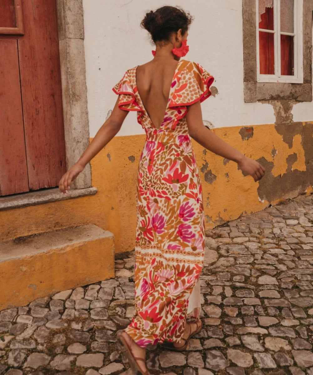 Passionate Flower Totem Maxi Dress - Seldom Seen Styles