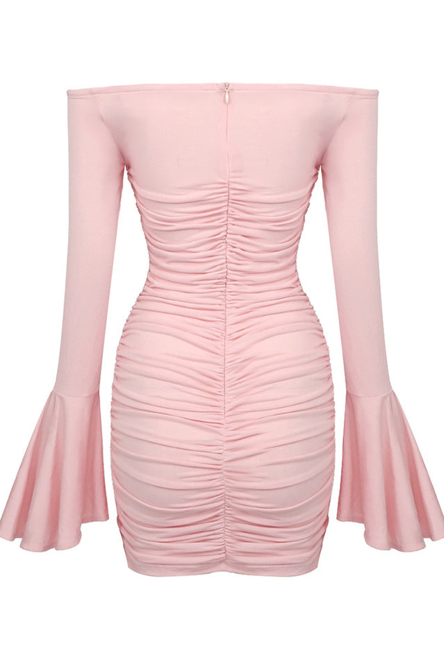 Ruched Roses Mini Dress - Seldom Seen Styles