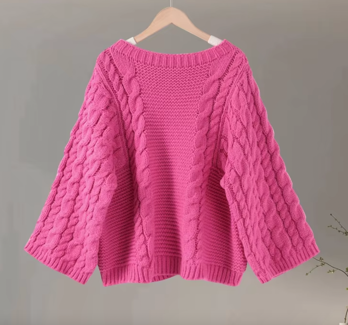 TINA OVERSIZED FALL CHUNKY SWEATER - Seldom Seen Styles