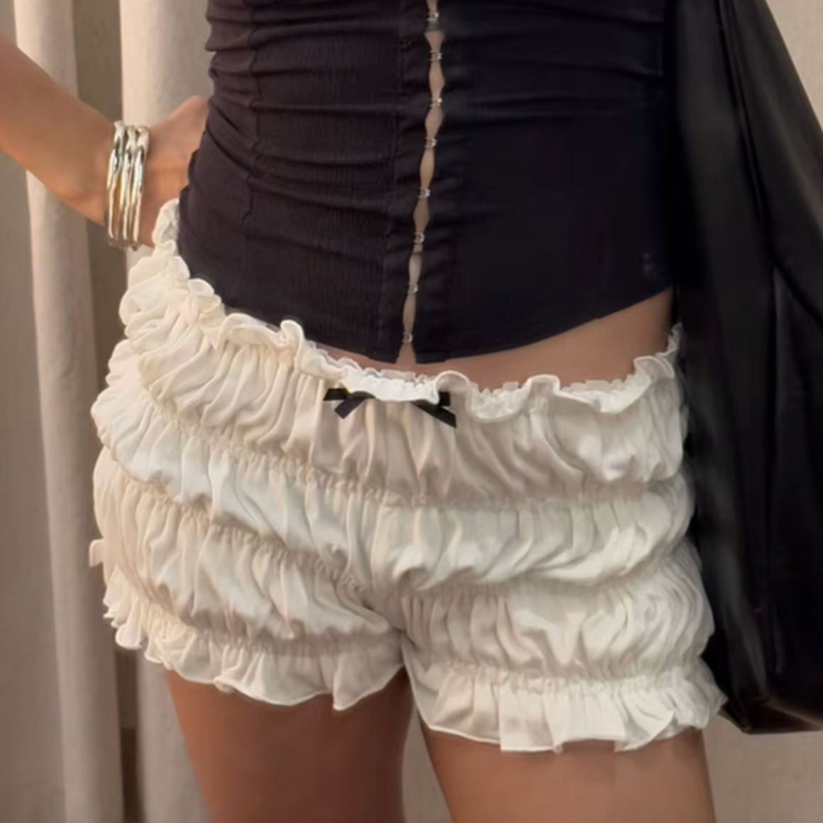 ELLE SMOCKED RUFFLE SHORTS - Seldom Seen Styles