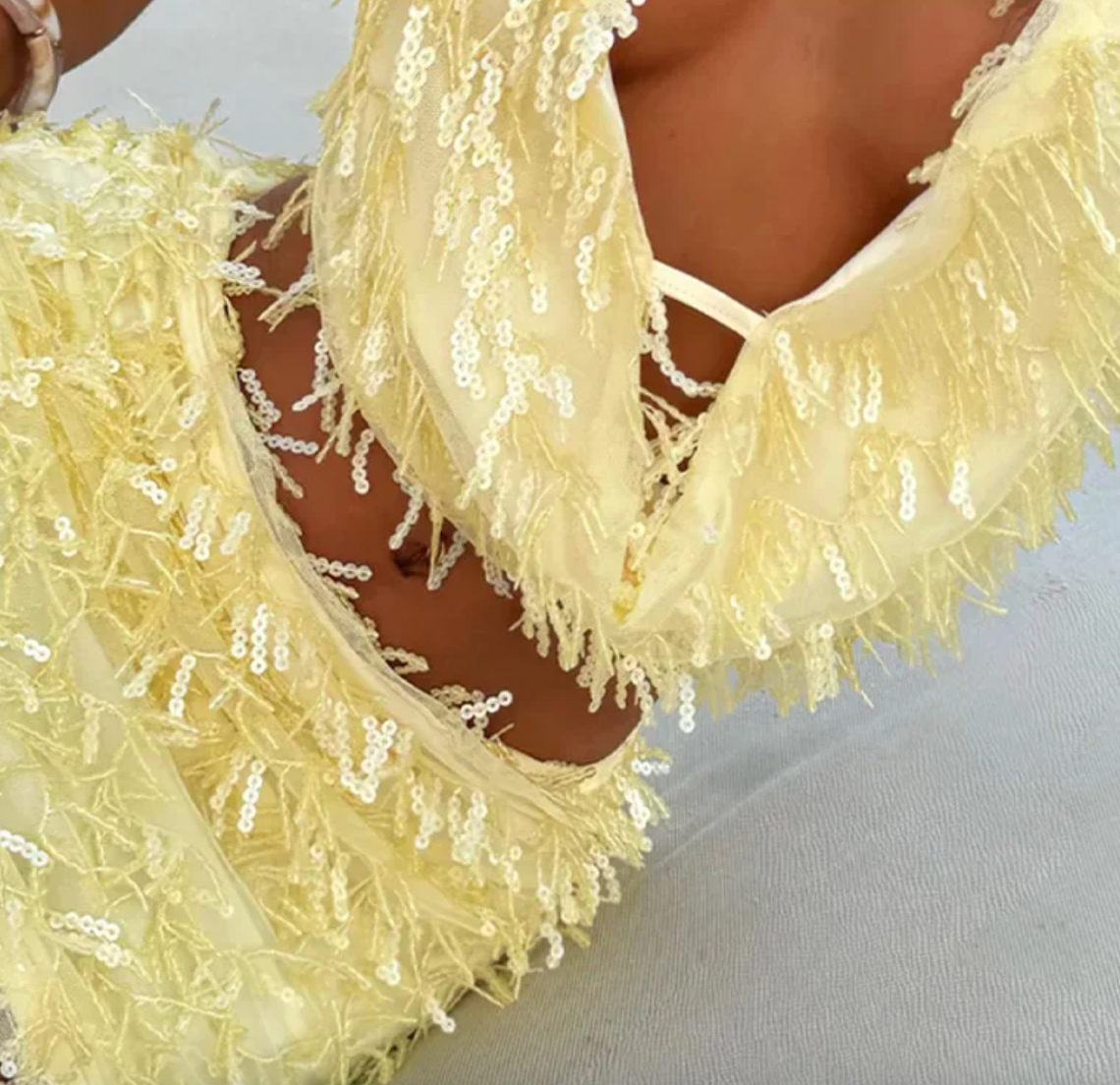 ROSS SEQUIN HALTER TOP & SKIRT SET - Seldom Seen Styles