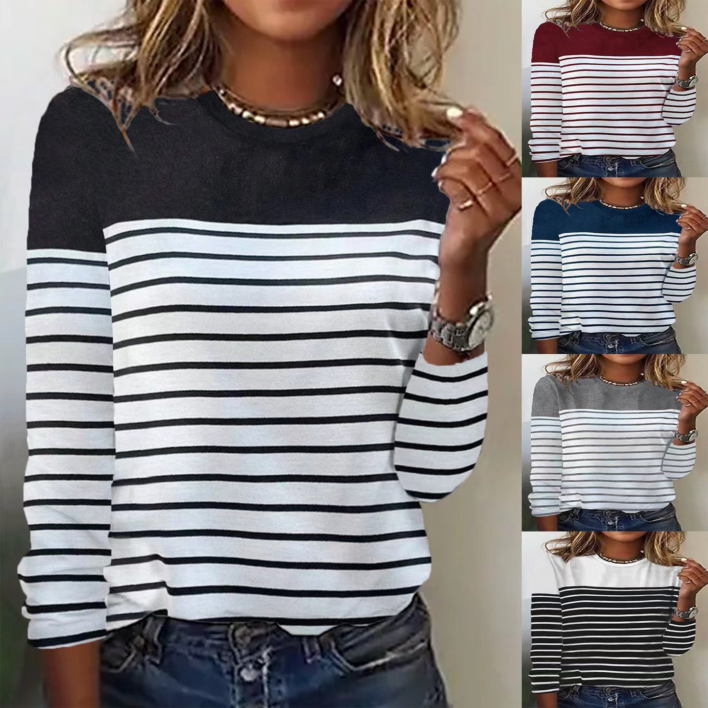 Women's Casual 3/4 Sleeve T-Shirts Round Neck Cute Tunic Tops Basic Tees Blouses Business Work Tee Top - Seldom Seen Styles