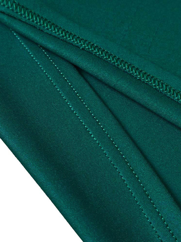 Bowknot Lace-Up Solid Color V-Neck Midi Dresses