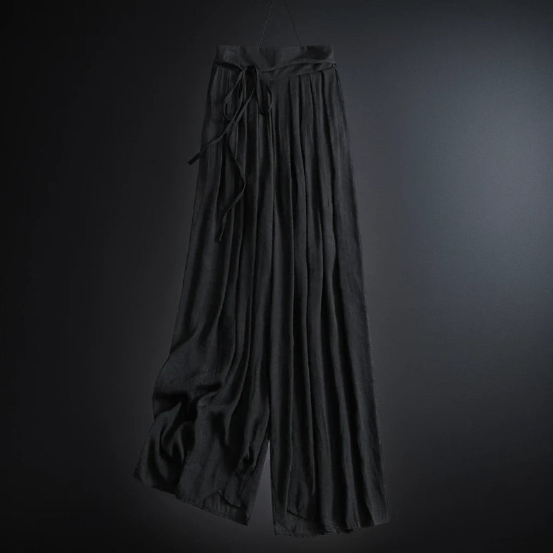 Flowy Wide Leg Palazzo Pants for Women Dressy Summer Casual Elastic Waist Lounge Long Trousers - Seldom Seen Styles