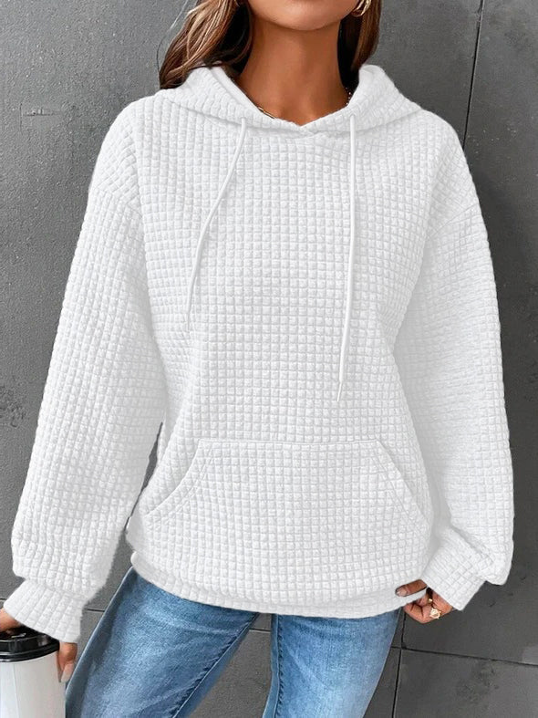 Plain Casual Hoodie Sweatshirt - Seldom Seen Styles