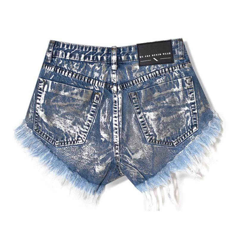 Boyfriend Style Denim Shorts with Rivets - Seldom Seen Styles