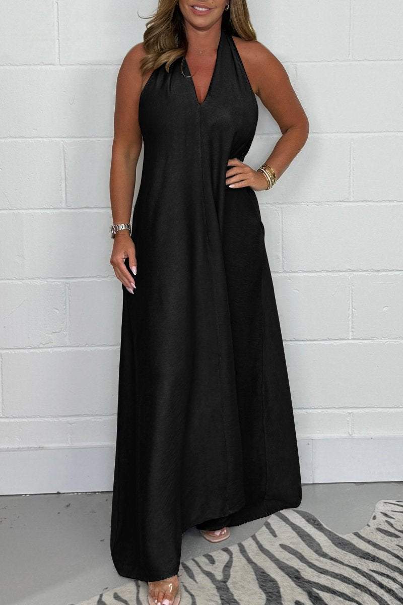 Women's T-Back Floaty Dress Floaty Maxi Dress - Seldom Seen Styles