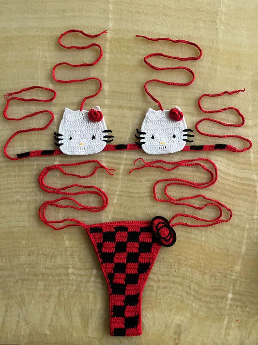 Make Waves with a Hello Kitty Crochet Bikini Set This Summer