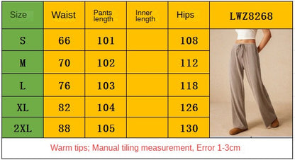 Women's Casual Loose Fall and Winter Fashion Temperament Wide-Legged Pants Pants Elastic Waist Female - Seldom Seen Styles