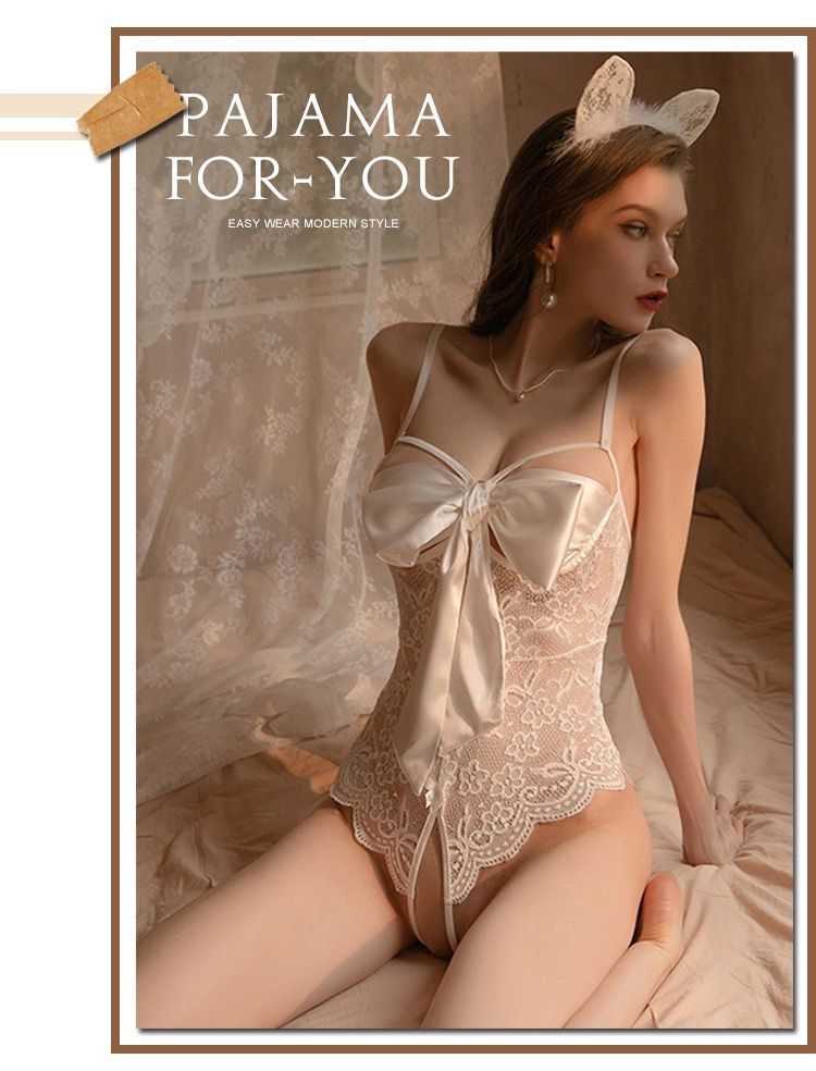 Sexy Lingerie Tight Small Chest Sexy Lace Temptation See-through No-take-off Pajamas Women Passion Set