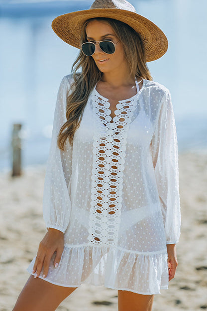 Swiss Dot Crochet Beach Cover Up - Seldom Seen Styles