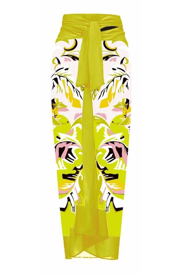 3D Flower One Piece Swimsuit & Skirt Set - Seldom Seen Styles