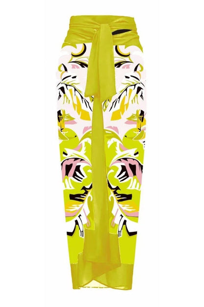 3D Flower One Piece Swimsuit & Skirt Set - Seldom Seen Styles