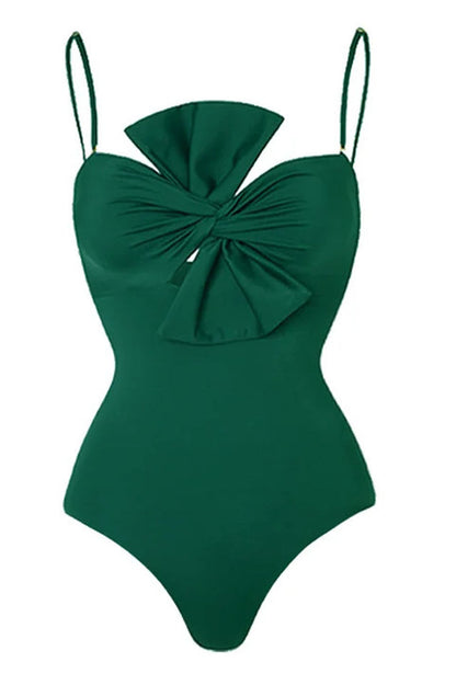 3D Bow Tie Swimsuit & Skirt Set - Seldom Seen Styles