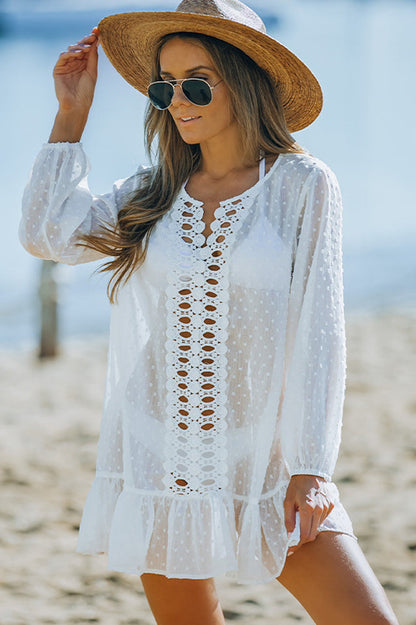 Swiss Dot Crochet Beach Cover Up - Seldom Seen Styles
