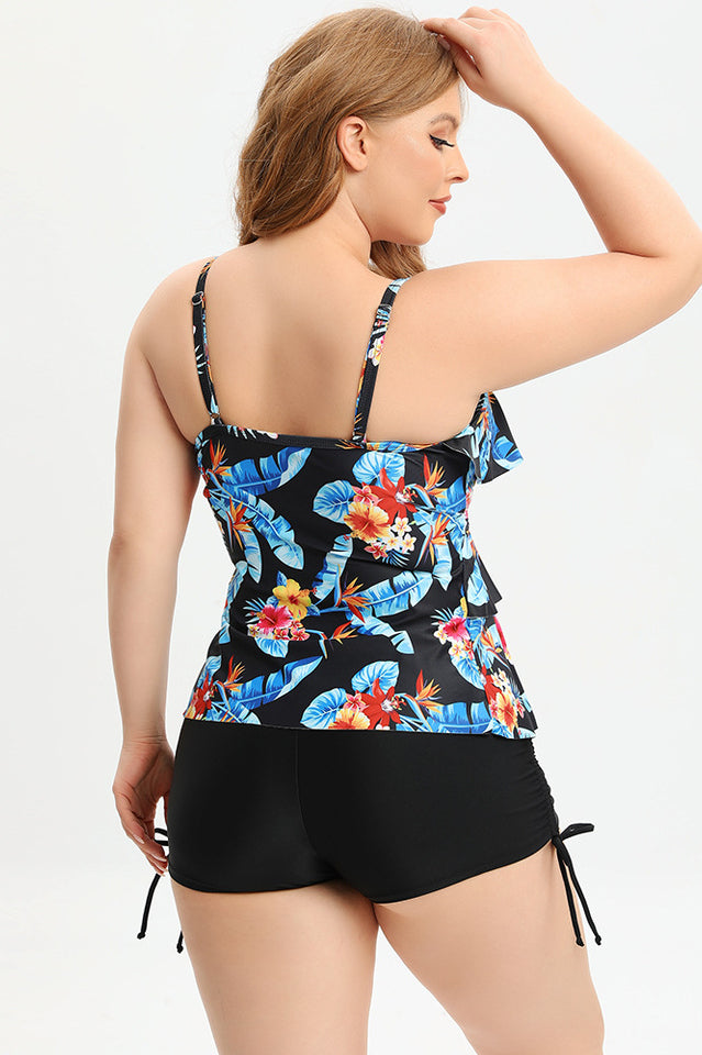(L-5XL) Plus Size Tankini Swimsuit - Seldom Seen Styles