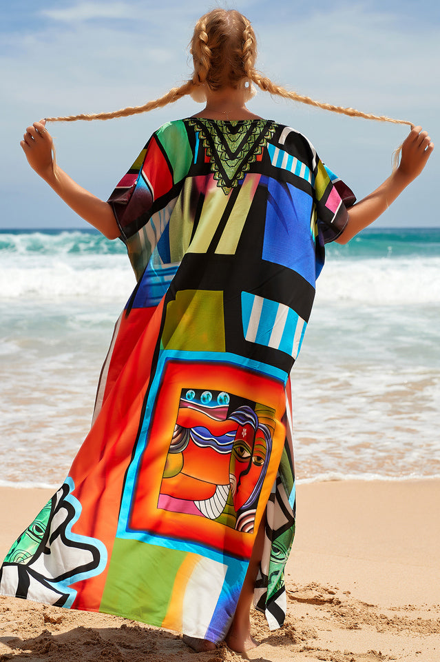 Tropical Pattern Kimono Blouse ( 29 Colors ) - Seldom Seen Styles