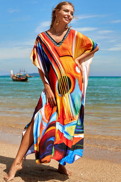 Tropical Pattern Kimono Blouse ( 29 Colors ) - Seldom Seen Styles