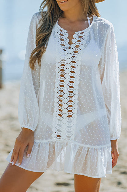 Swiss Dot Crochet Beach Cover Up - Seldom Seen Styles