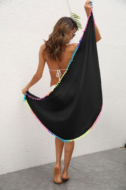 Tassel Patched Irregular One Piece Beach Skirt - Seldom Seen Styles