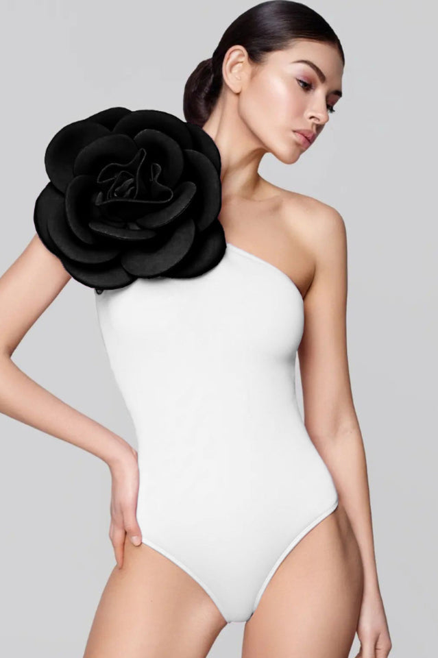 Exaggerated 3D Flower One Piece Swimsuit - Seldom Seen Styles