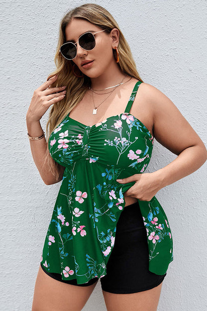 Floral Print Swim Dress With Shorts - Seldom Seen Styles