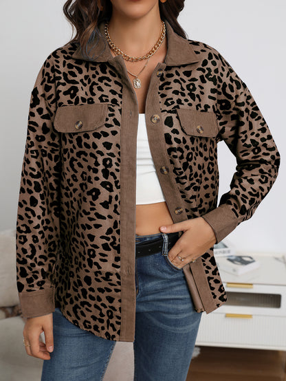 Womens Shacket Jacket Casual Leopard Print Cardigans Coat Oversized Button Down Long Sleeve Shirt 2024 Fashion Outfits - Seldom Seen Styles