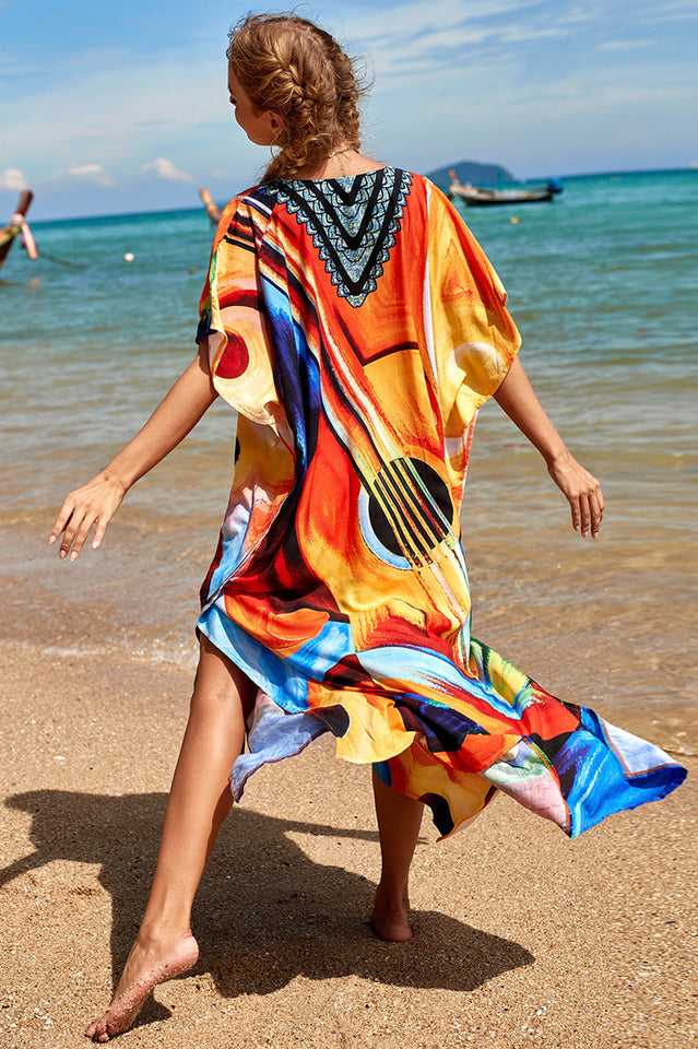 Tropical Pattern Kimono Blouse ( 29 Colors ) - Seldom Seen Styles