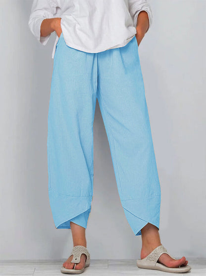 Women's Capri Pants Casual Summer Cotton Cropped Lounge Pants Trousers - Seldom Seen Styles