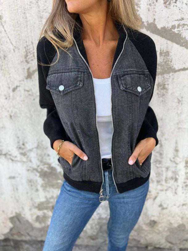 Casual V-neck Zipper Jacket - Seldom Seen Styles
