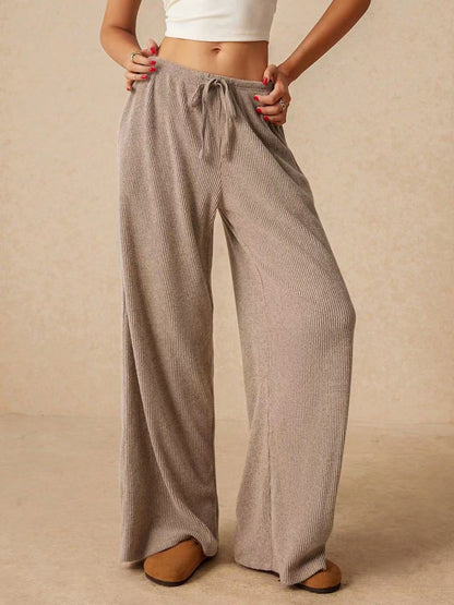 Women's Casual Loose Fall and Winter Fashion Temperament Wide-Legged Pants Pants Elastic Waist Female - Seldom Seen Styles