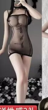 Sexy Lingerie New Style Sexy Fishnet Transparent Sexy Bodysuit Stockings Crotchless Temptation Set