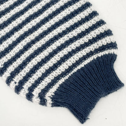 Women's Striped Drop Shoulder Sweater, Y2k Casual Bishop Sleeve Boat Neck Jumper Tops for Daily Outdoor Wear Back To School, Sweaters for Women, Ladies Knitwear for Fall, Fall Outfits, Fallfreshness, Preppy 80s Clothes - Seldom Seen Styles