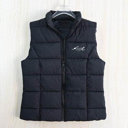 Puffer Vest Women Sleeveless Zip Up Outerwear Stand Collar Quilted Vest Warm Winter Jackets Coats with Pocket