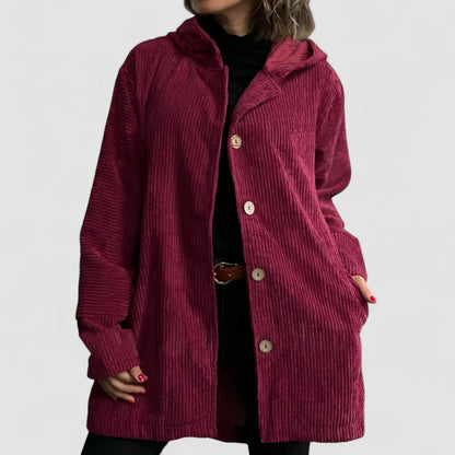 Cordia - Cozy Corduroy Hooded Jacket - Seldom Seen Styles