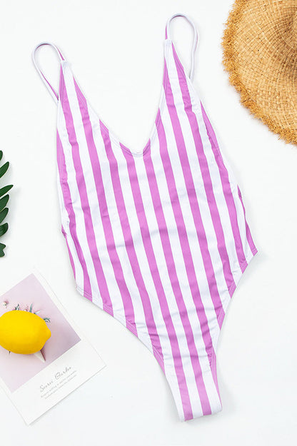 Stripe One Piece Swimsuit - Seldom Seen Styles
