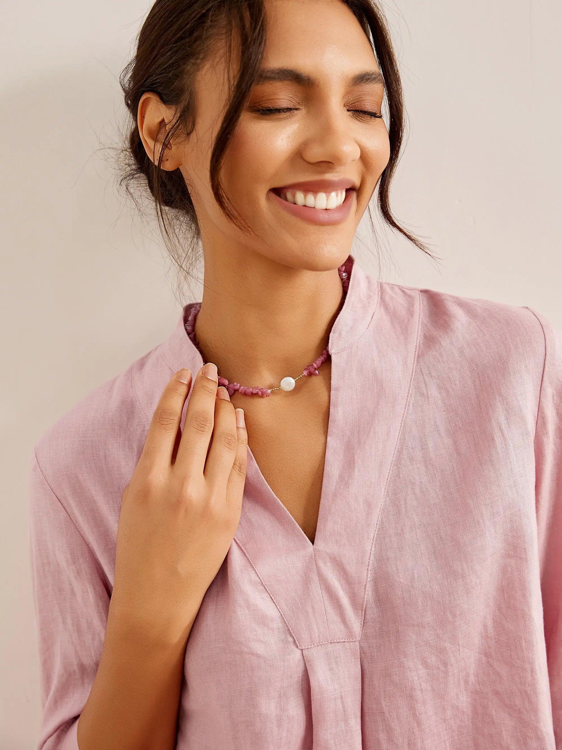 100% Linen Dress Shirt JOANNA - Seldom Seen Styles