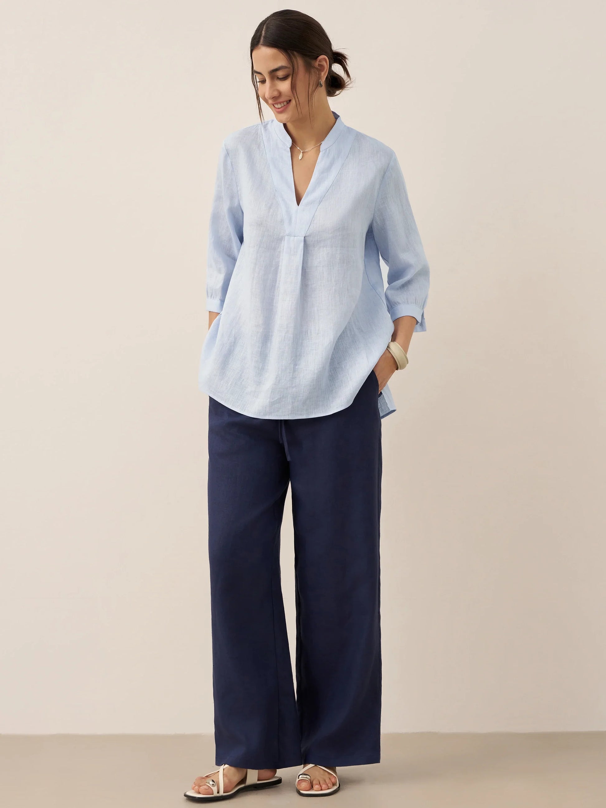 100% Linen Dress Shirt JOANNA - Seldom Seen Styles